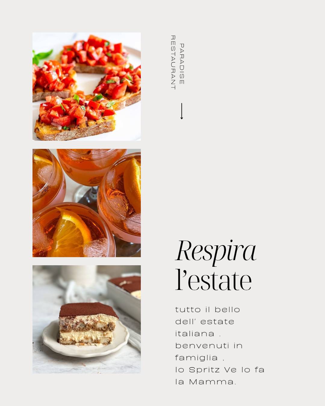 Menu di Ristorante Pizzeria Paradise Como - Alle Caverne 