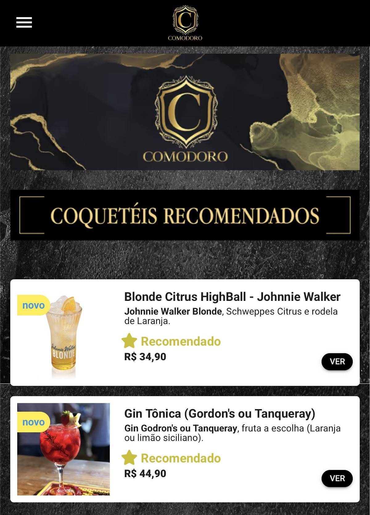 Comodoro Steak Bar e Restaurante - Guarulhos cardápio