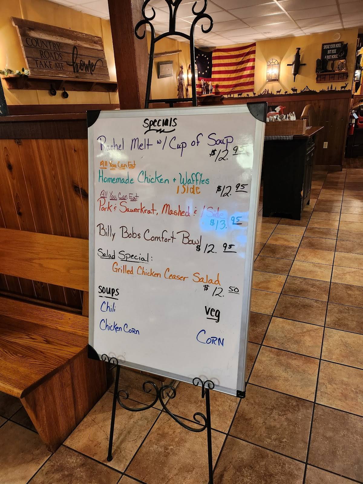 Menu at Conestoga Wagon Restaurant, Conestoga