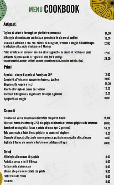 Menu di Cookbook 