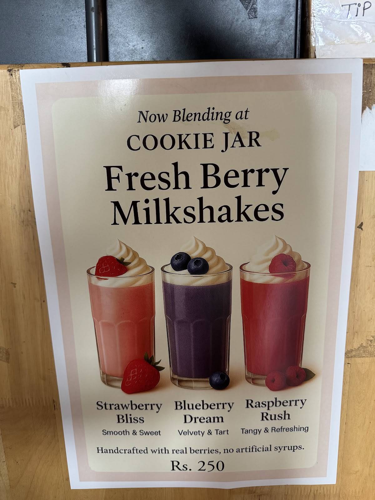 Cookie Jar The Cafe menu