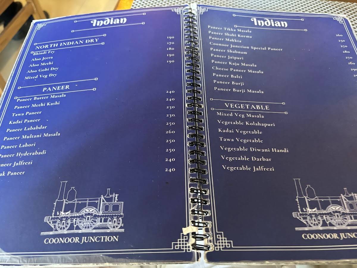 Coonoor Junction menu