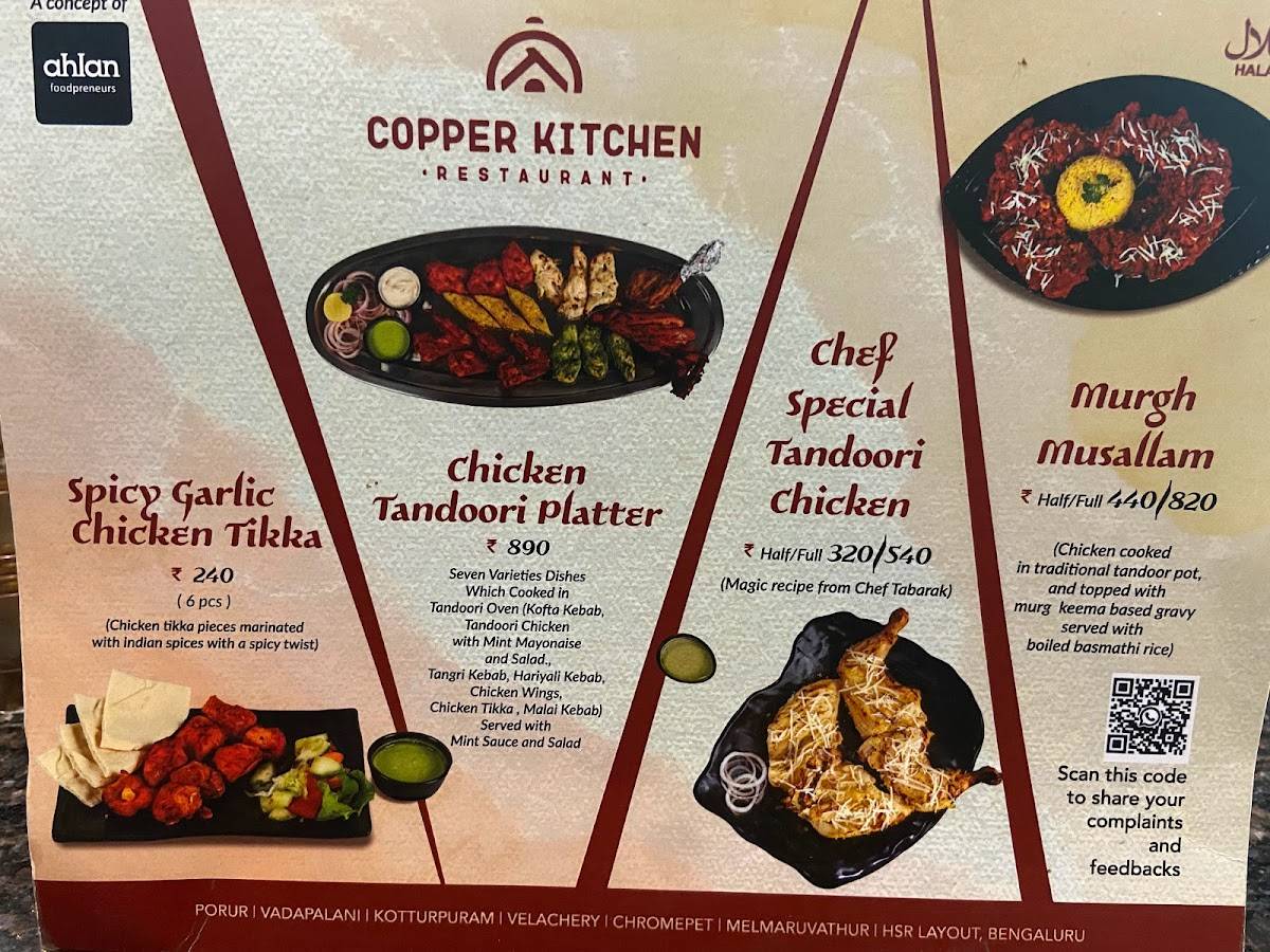 Menu at Copper Kitchen Melmaruvathur, India