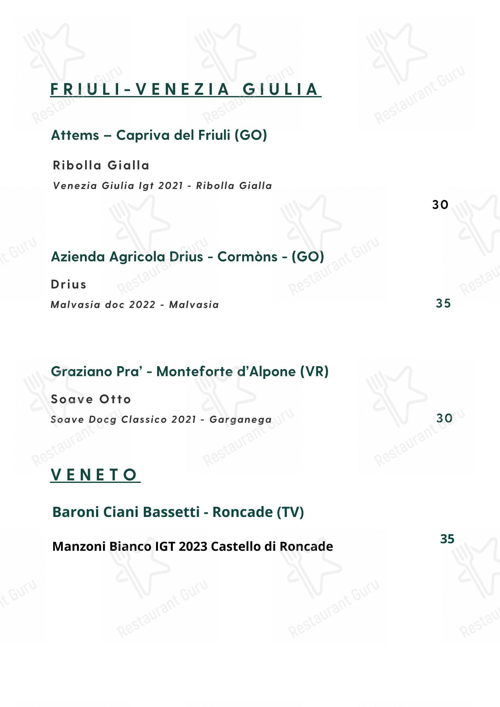 Основное меню per Cosmo Restaurant Pompei ristorante