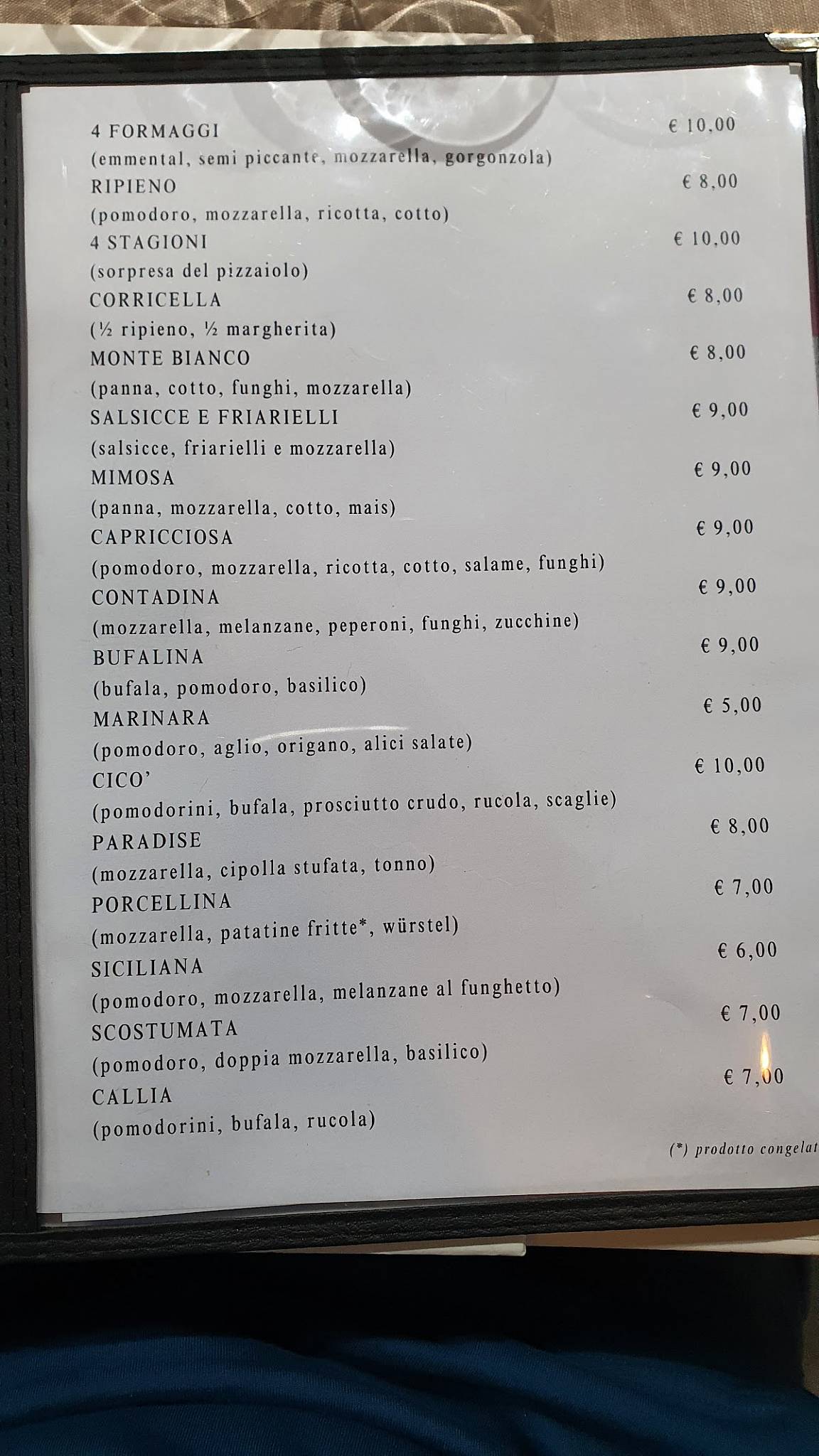 Menu di Crescenzo Hotel Ristorante 