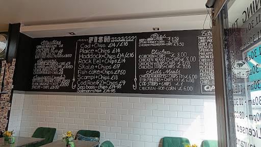 Menu at Cumberland Fish Bar, Woodbridge