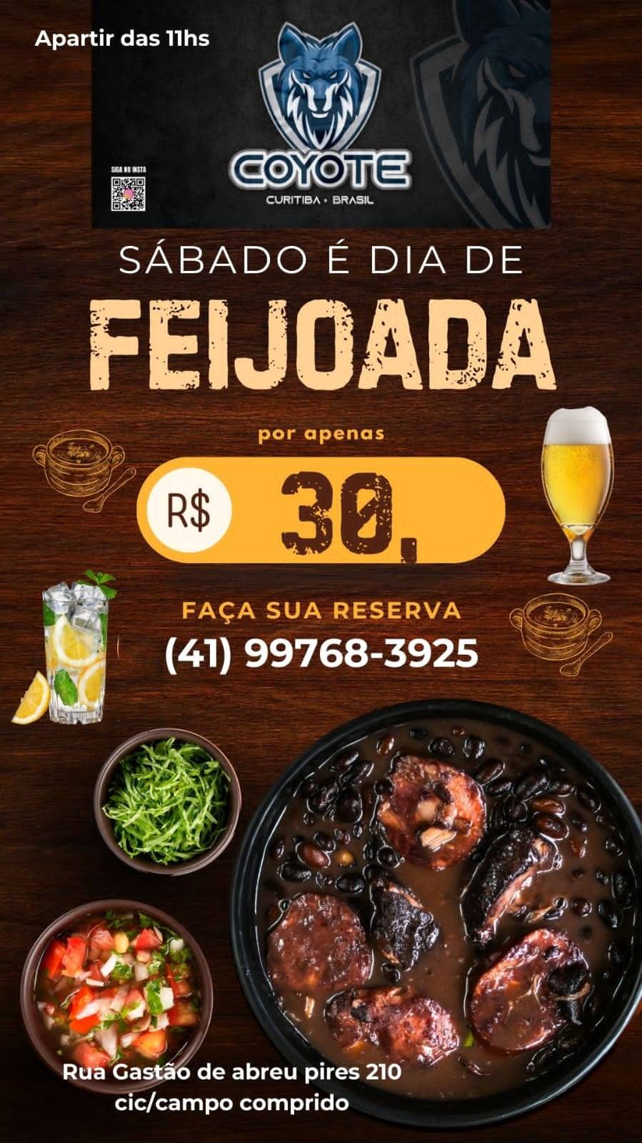 Coyote Bar cardápio