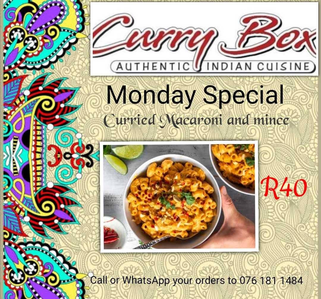 Menu at Curry box vanderbijlpark restaurant, Vanderbijlpark