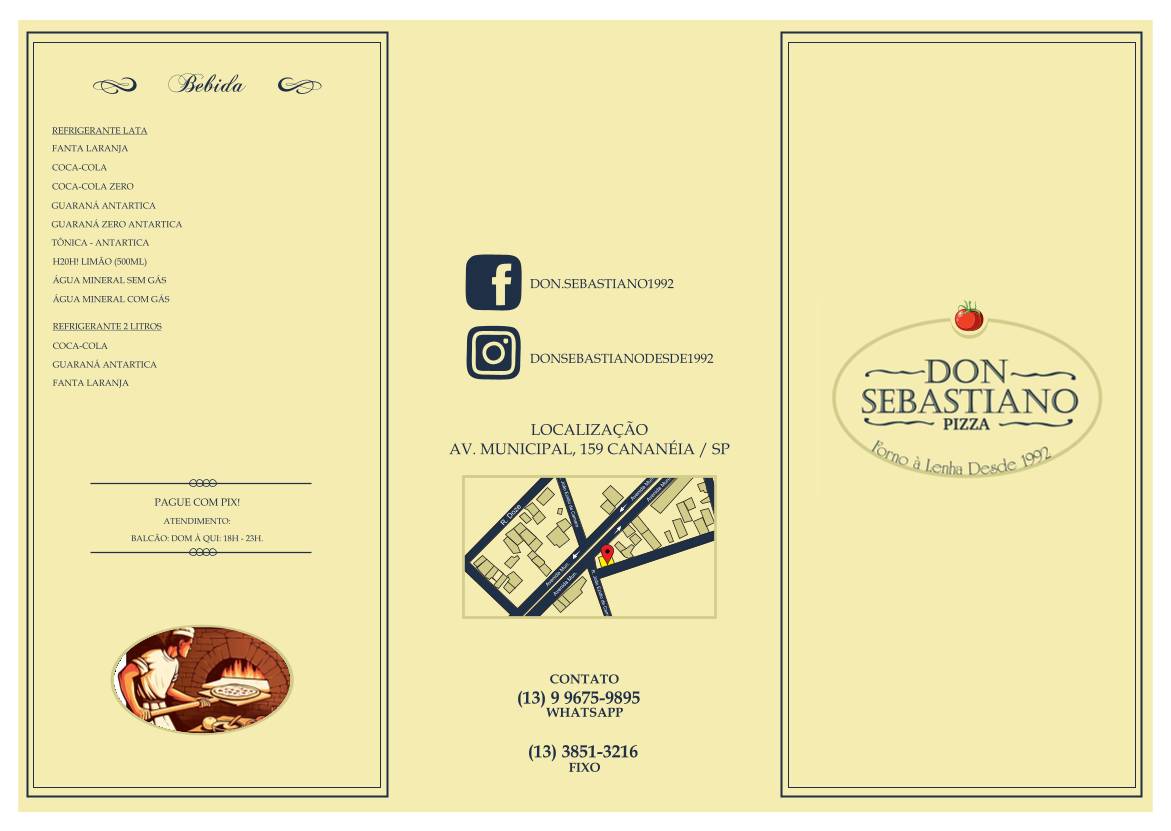 DON SEBASTIANO desde1992 cardápio