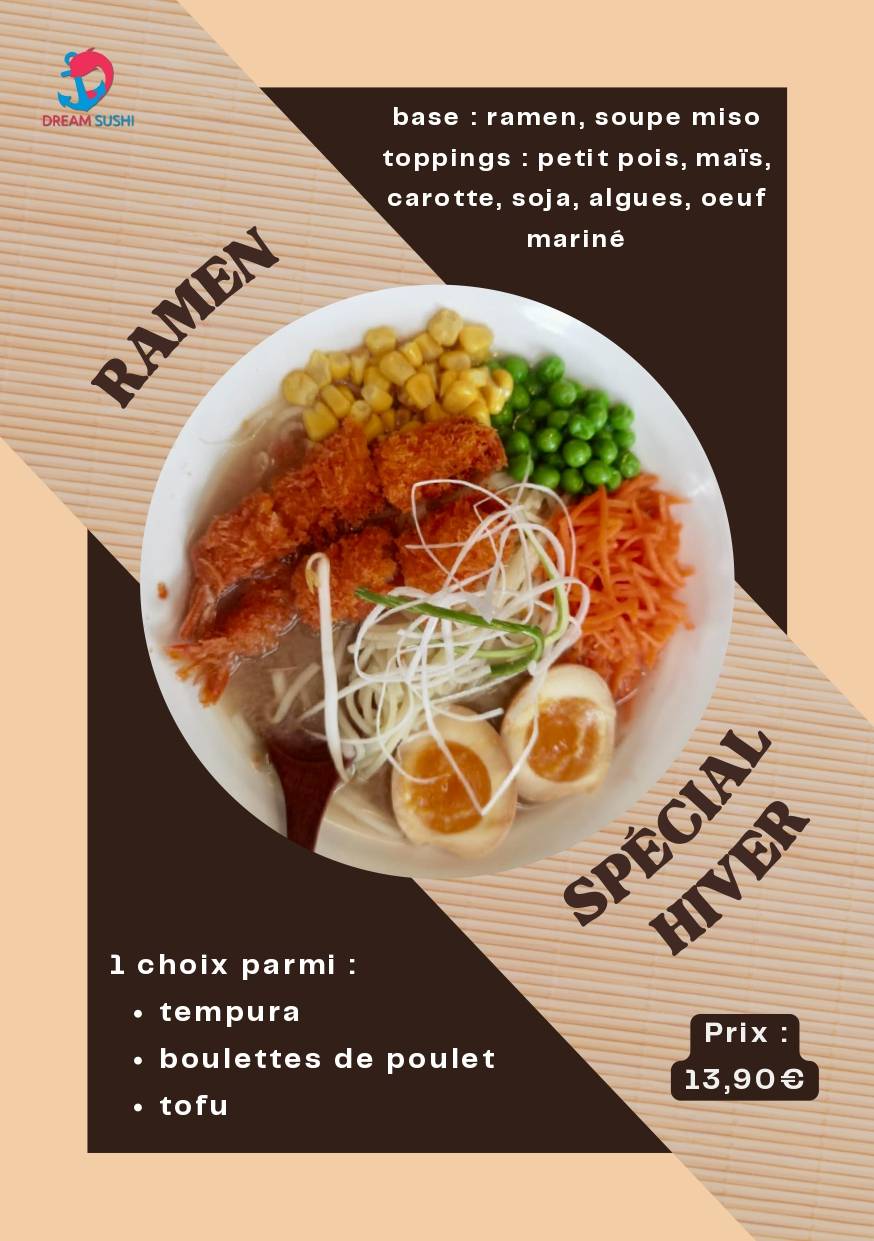 Menu de DREAM SUSHI