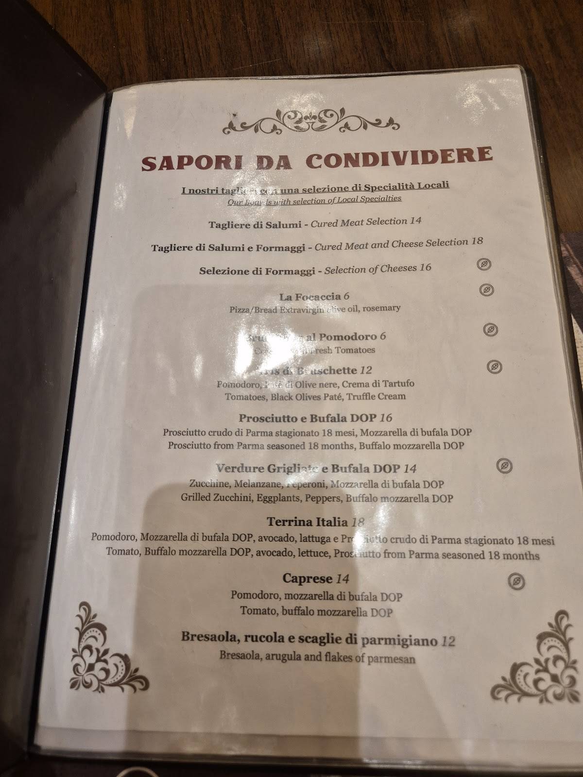 Menu di da Cicero 