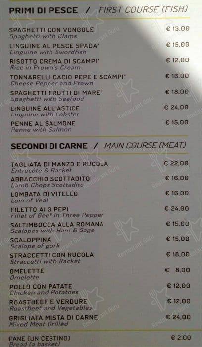 Menu di Ristorante Da Diego 