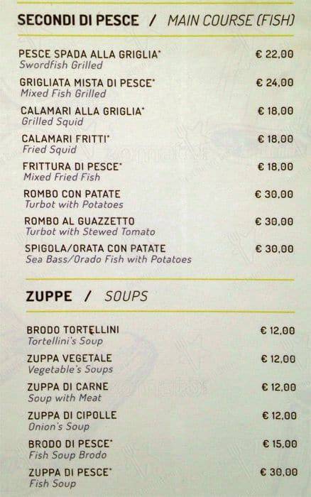 Menu di Ristorante Da Diego 