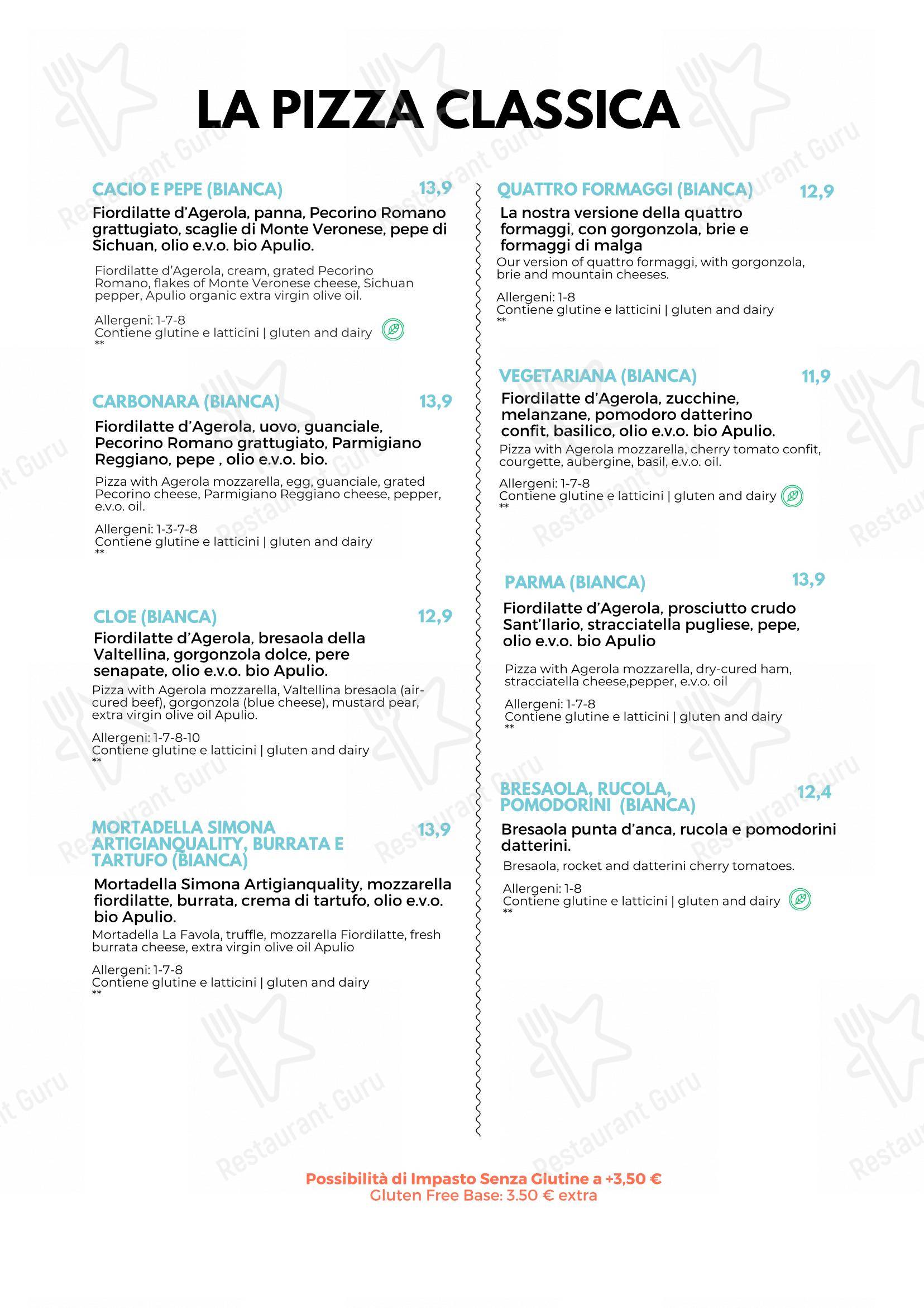 Salamensa al Miralago in Padenghe Sul Garda - Menu bar