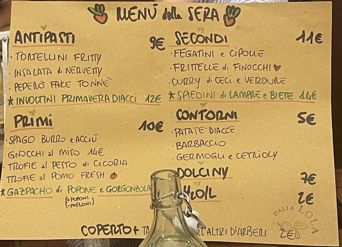 Menu di Dalla Lola 