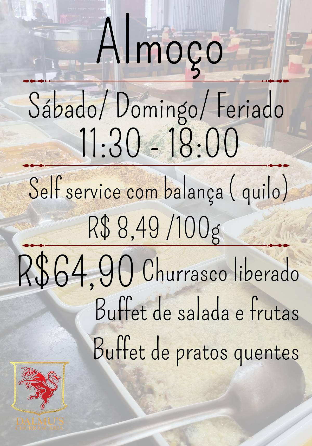 Dalmu's Churrascaria cardápio