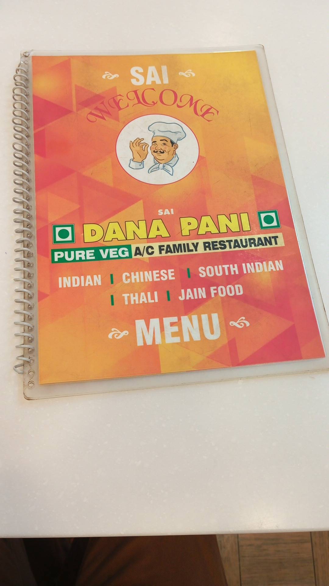 Dana paani Pure Veg Restaurant menu