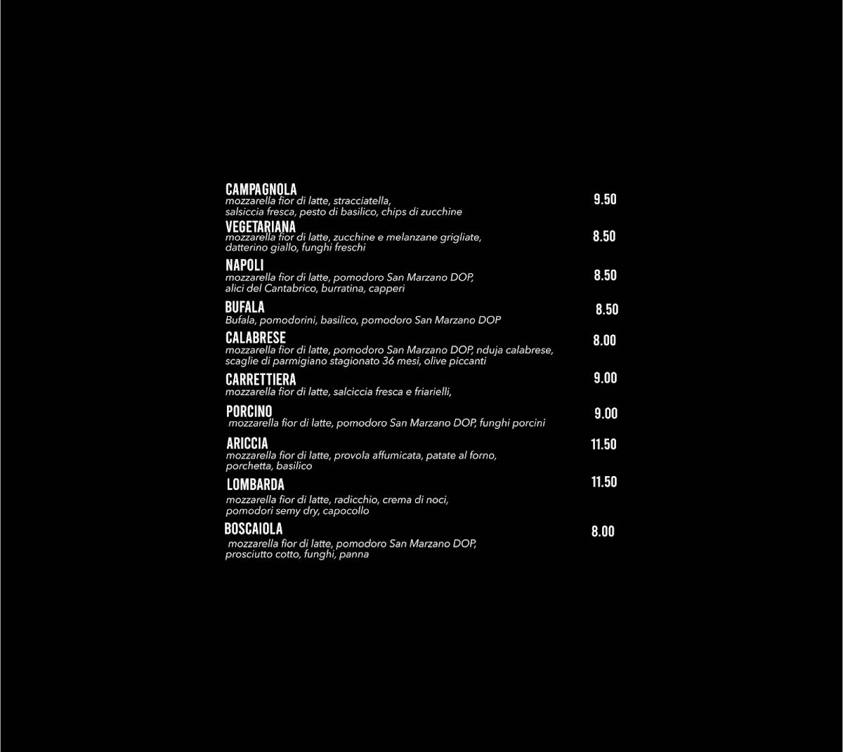 Menu di Dandy Bistrot 
