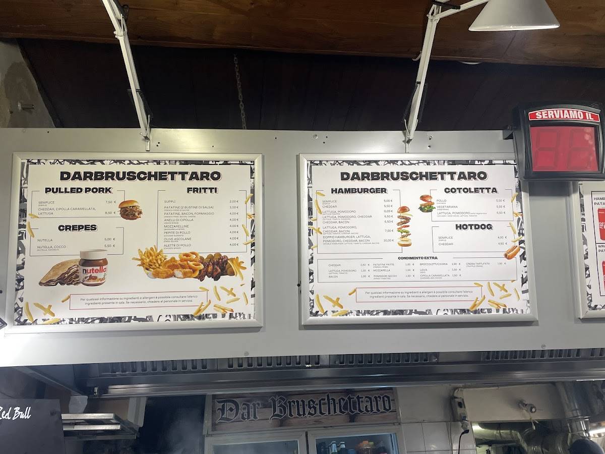 Menu di Dar Bruschettaro 