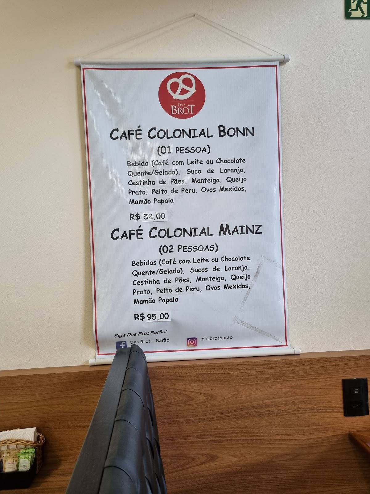 Das Brot Barão Geraldo cardápio