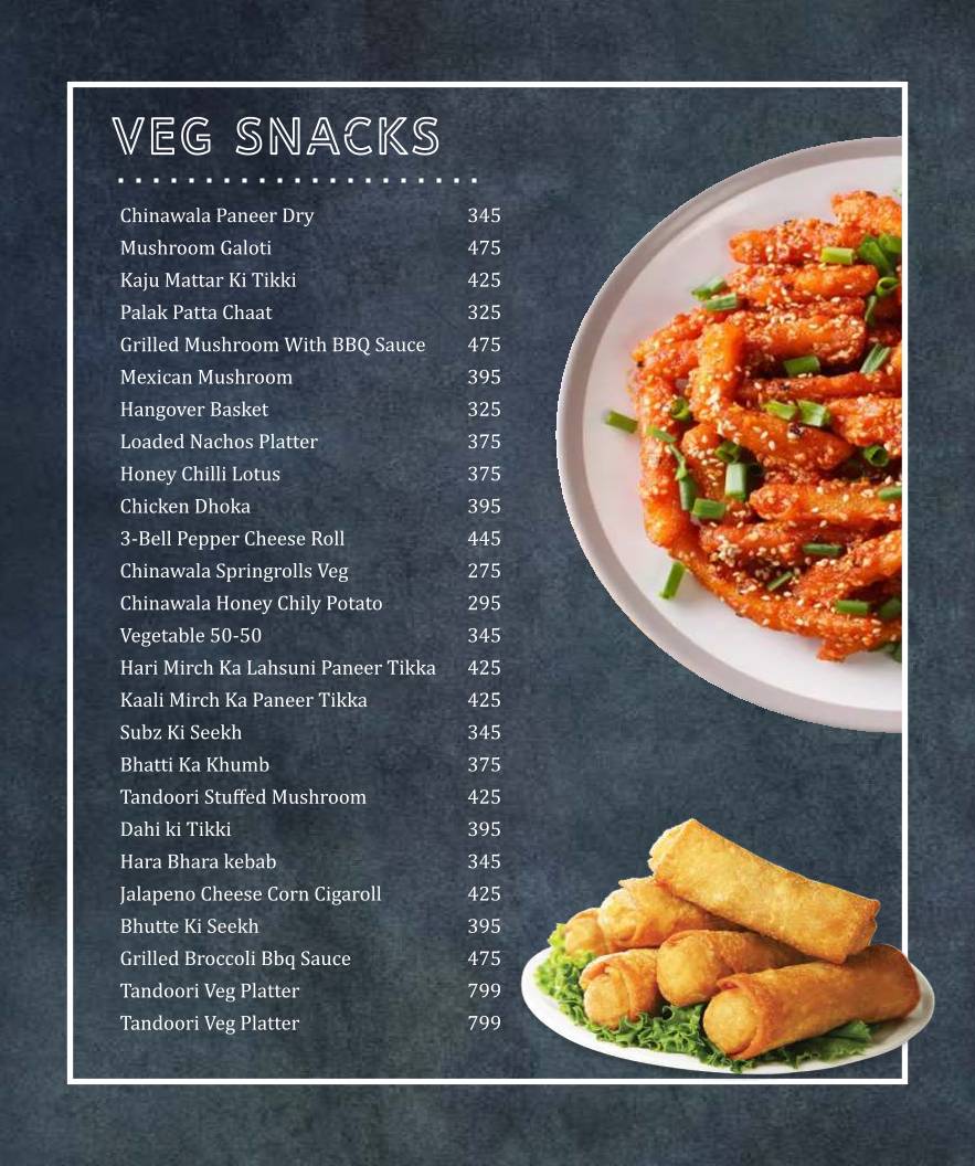 Cuisine de Saffron Leaf menu