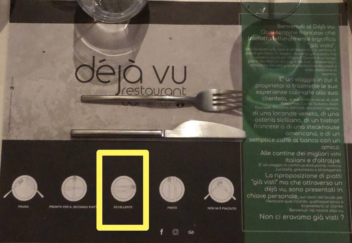 Menu di Déjà vu Bar-Restaurant 