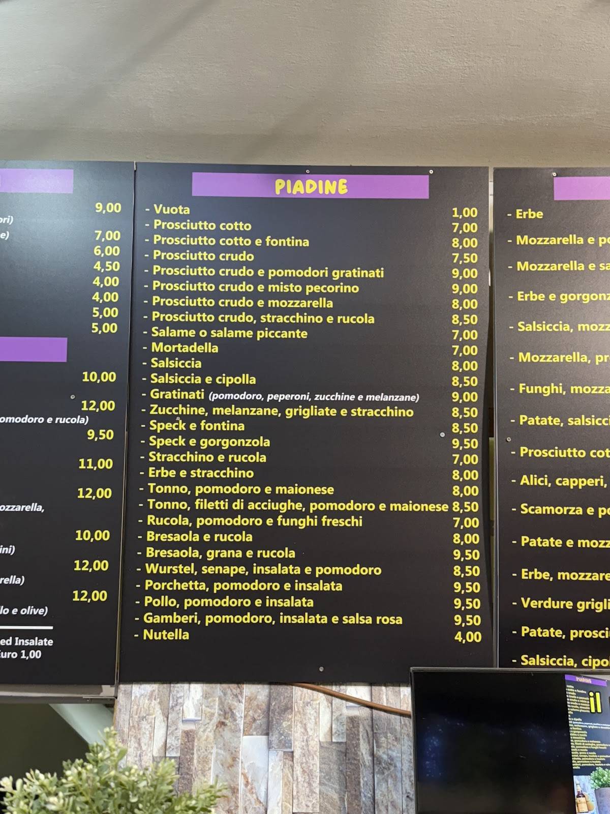 Menu di Del Kursaal 