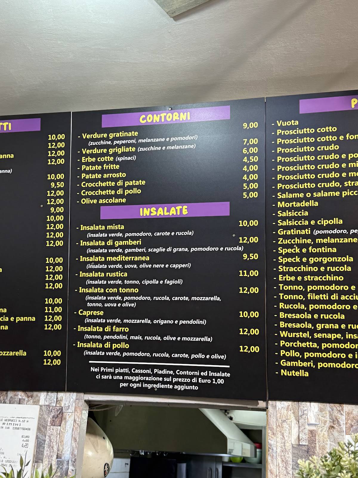 Menu di Del Kursaal 