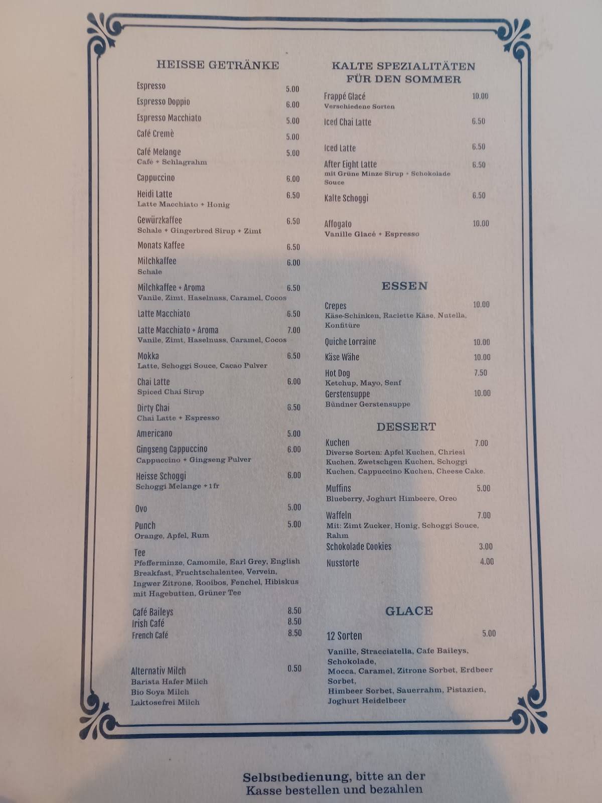 Menu di DeliCious Flims GmbH 