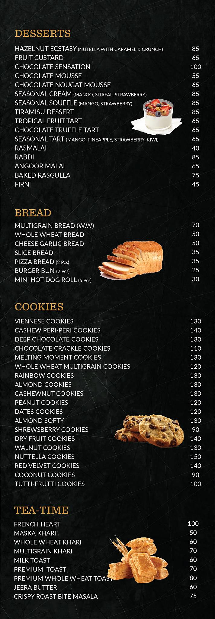 Deliure & The Eatrium menu