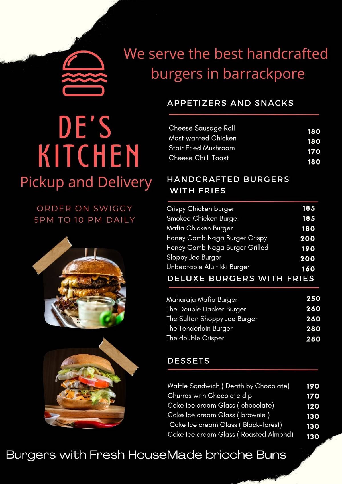 De’s Kitchen Barrackpore menu