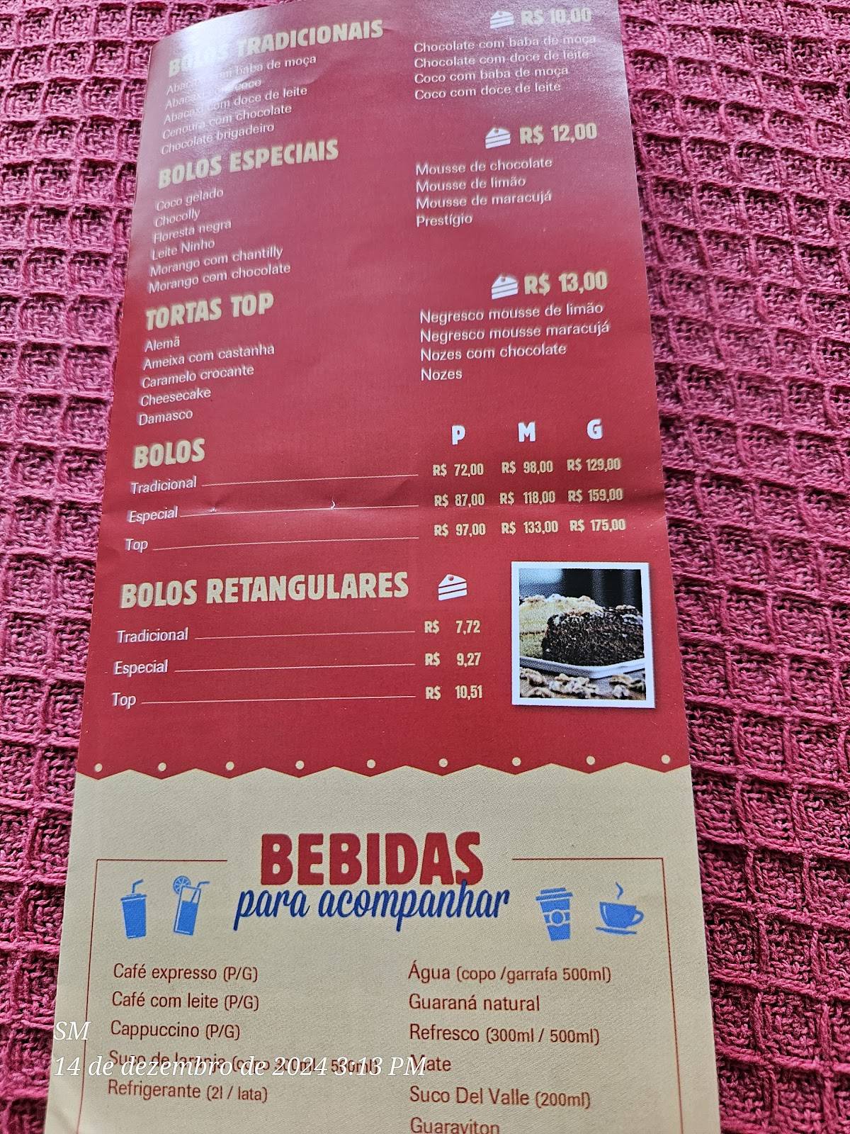 Fornalha - Copacabana 2 cardápio