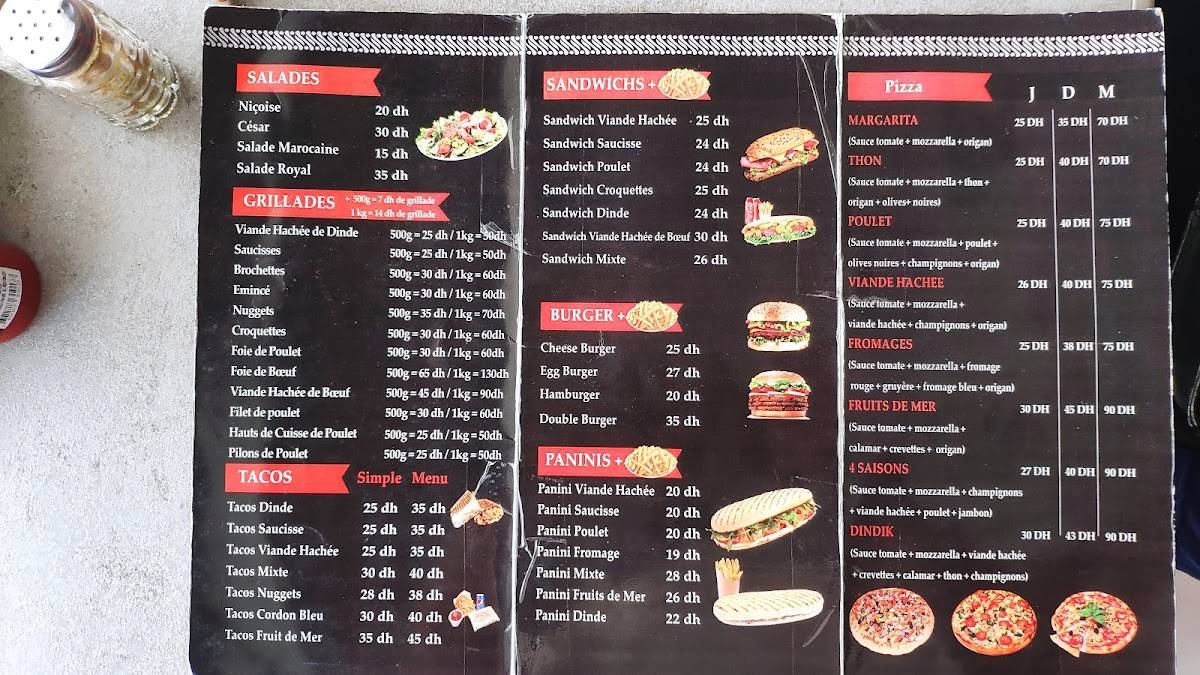 Menu de Dindik