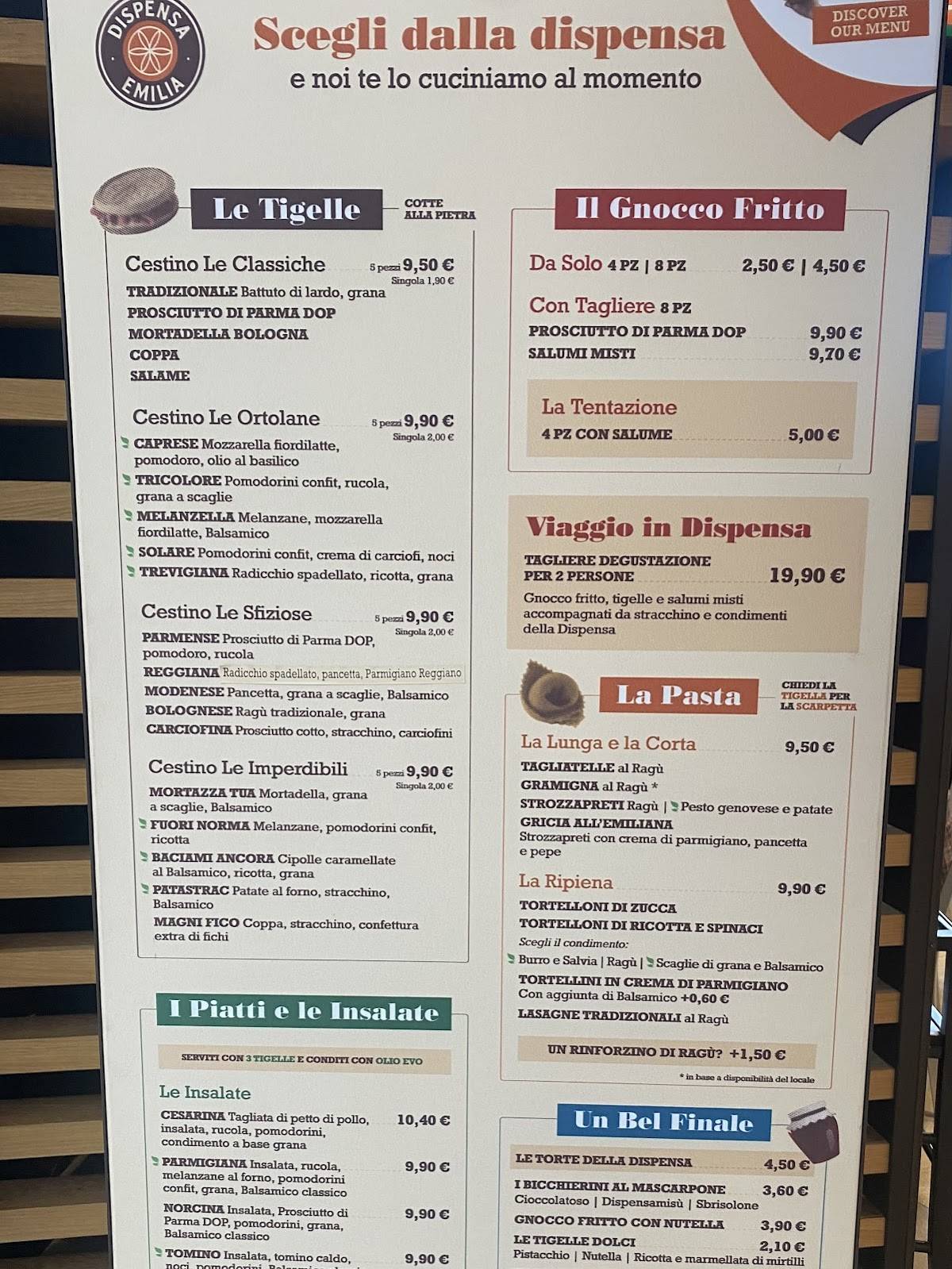Menu di Dispensa Emilia Rimini Le Befane 