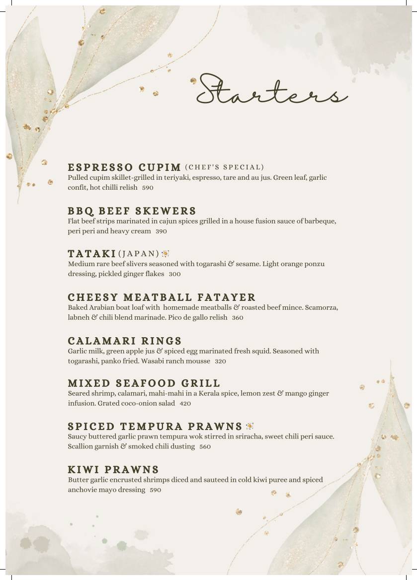 District 7 Encore menu