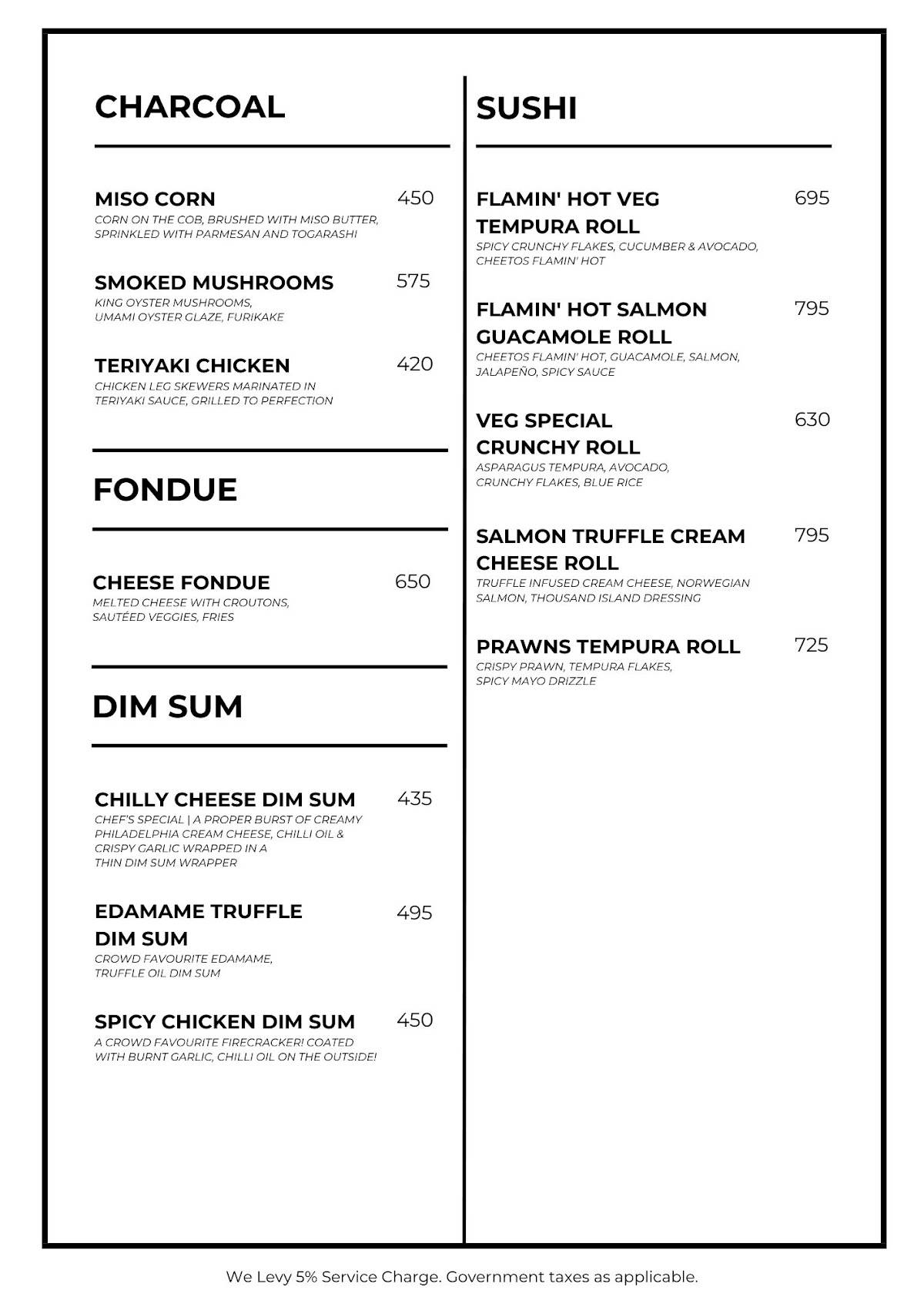 Donna Deli menu