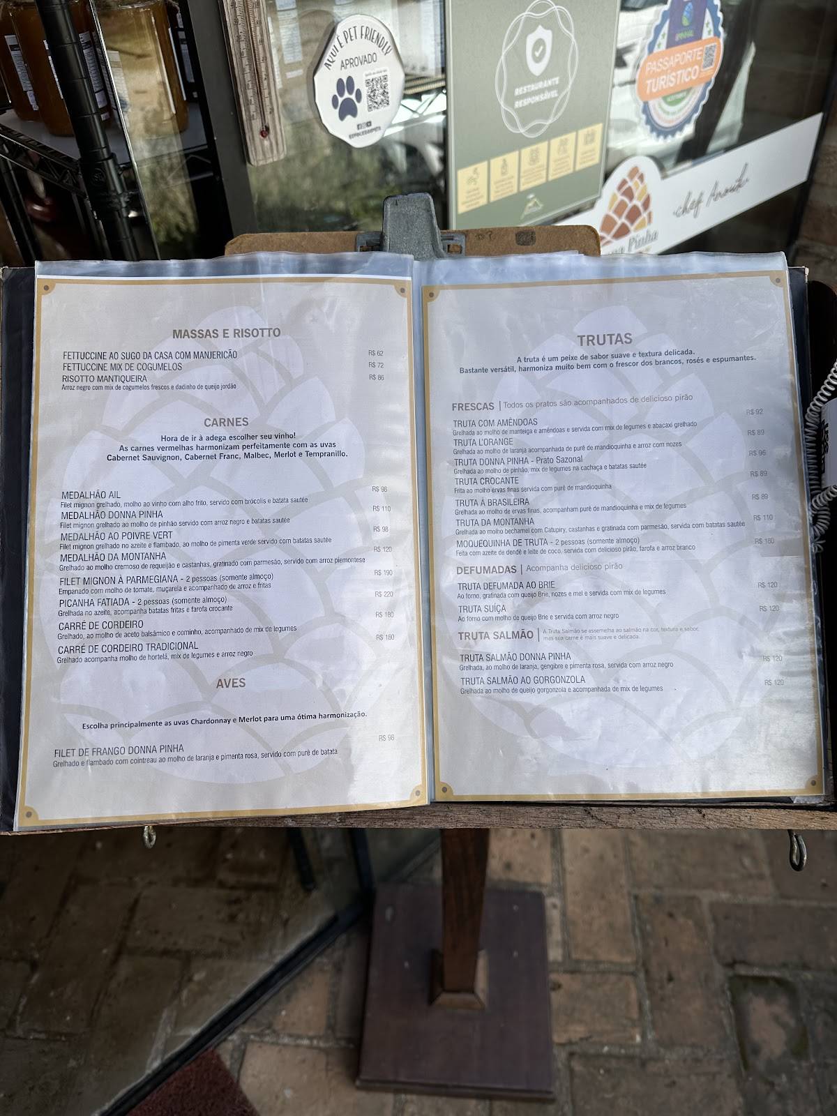 Donna Pinha cardápio