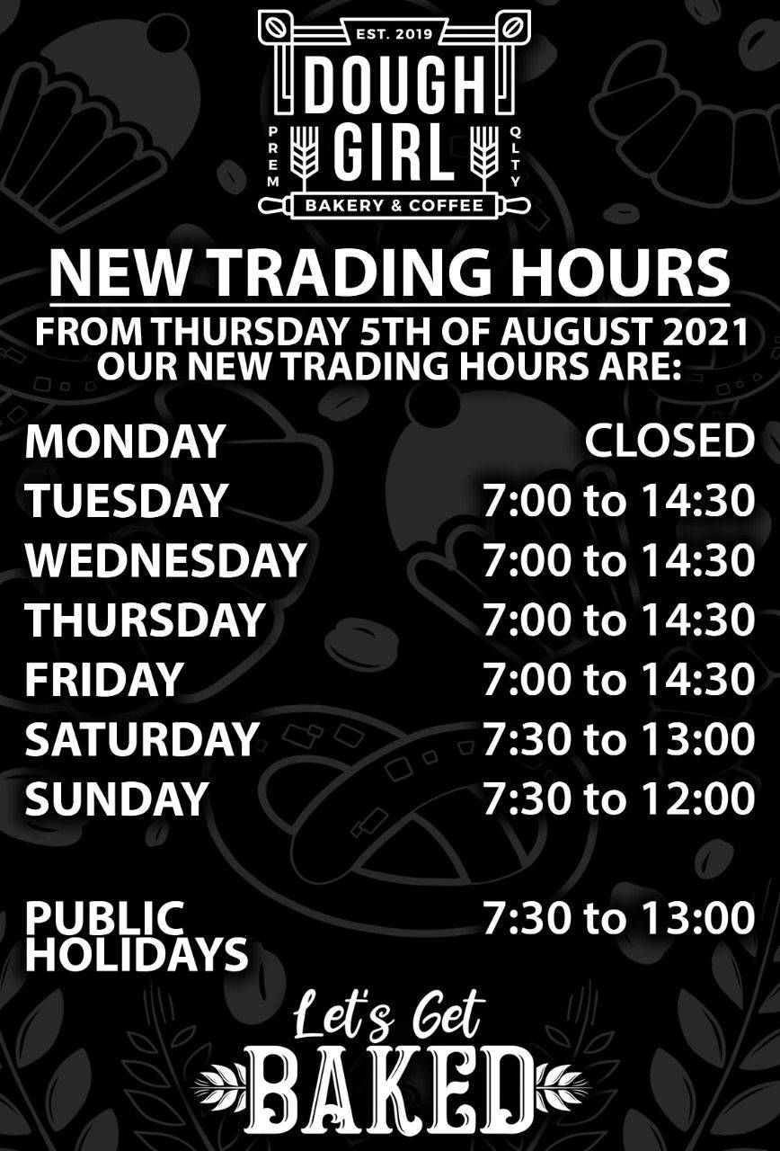 Menu at Dough Girl restaurant, Berea