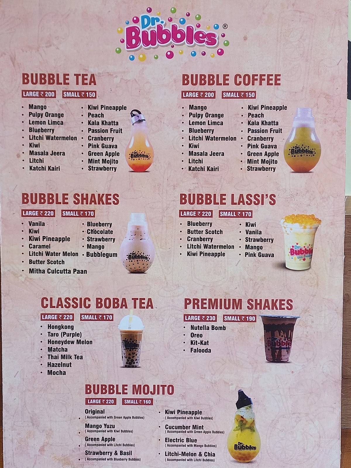 Menu at Dr.Bubbles Mangalore, Mangaluru