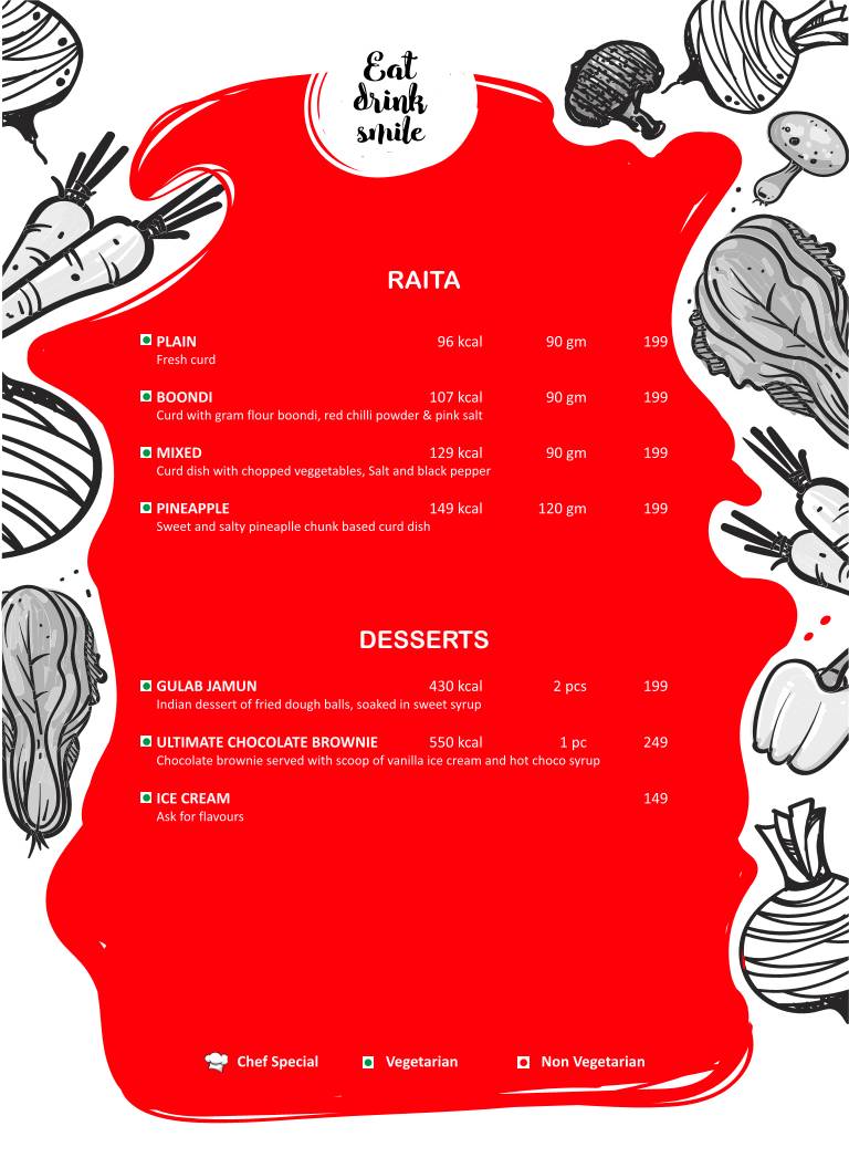 Drink and Dine by Terrace menu