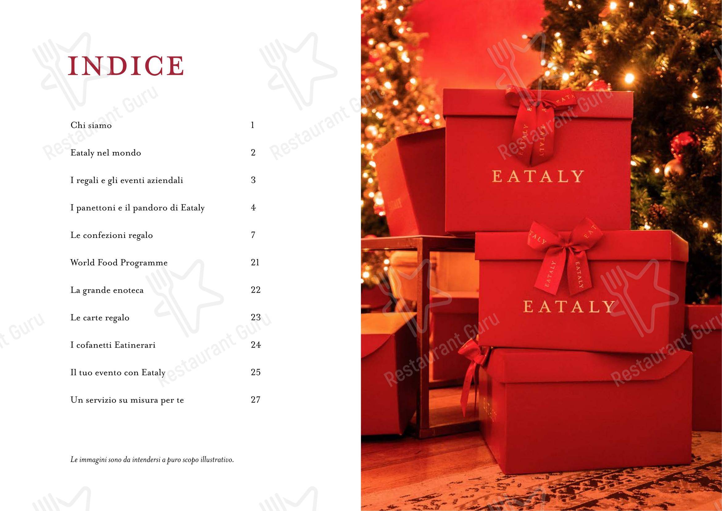 Menu di Eataly Torino Lingotto - Menu bar