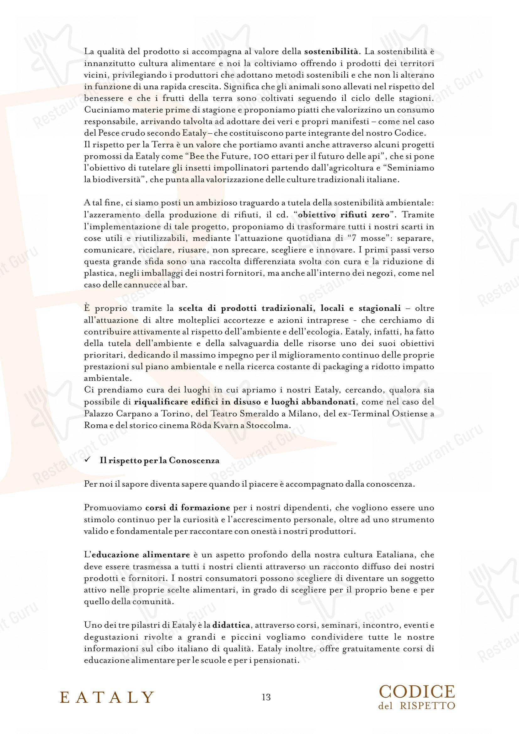 Eataly Torino Lingotto in Torino - Menu