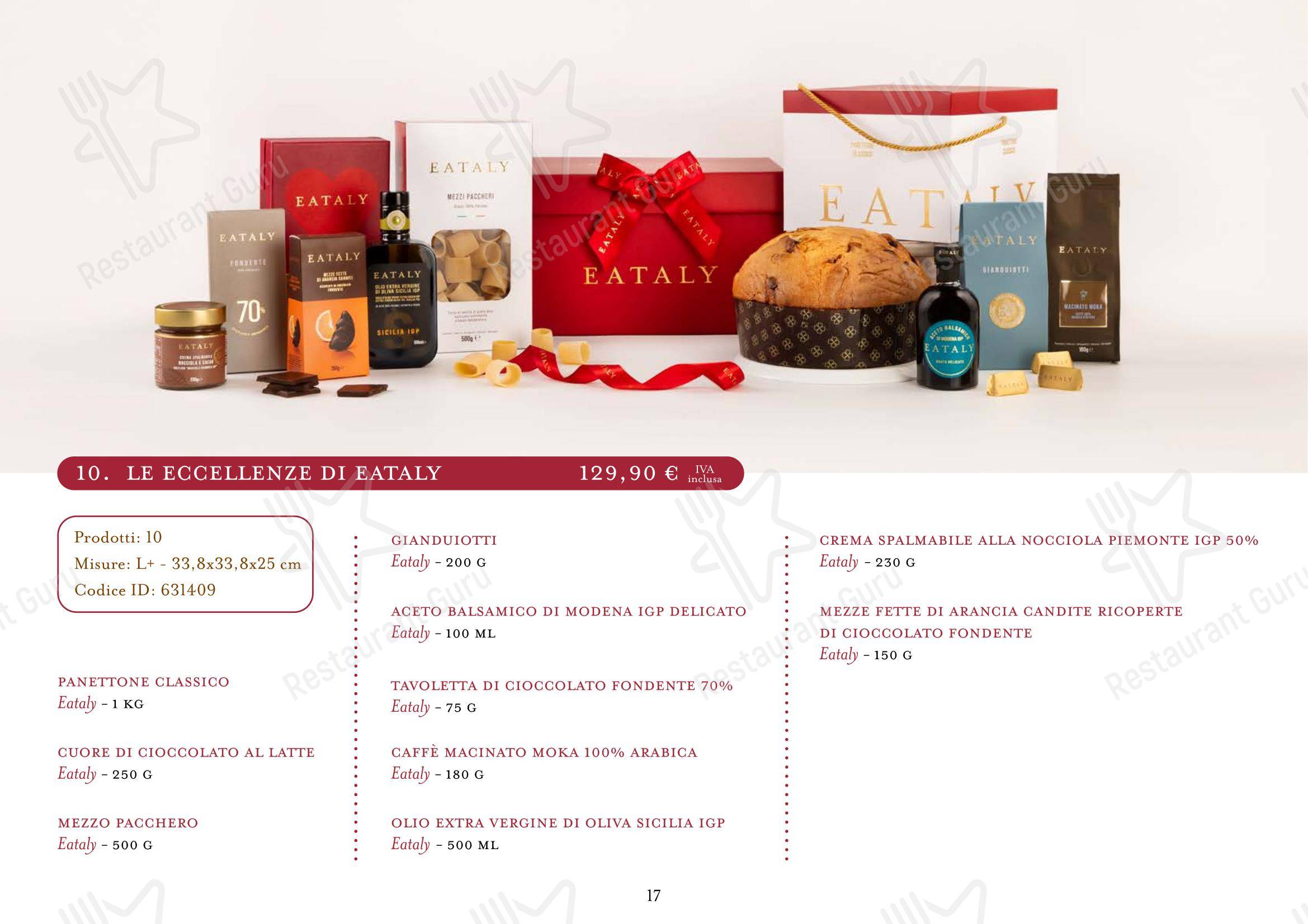 Menu bar per Eataly Torino Lingotto in Torino