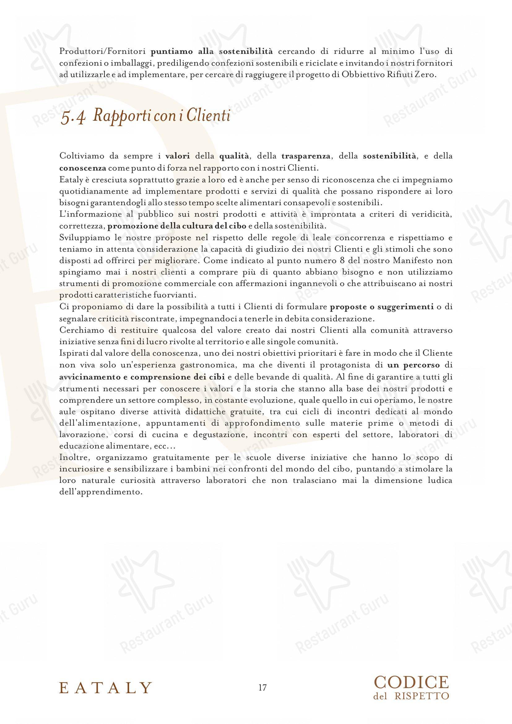 Menu di Eataly Torino Lingotto - Детское