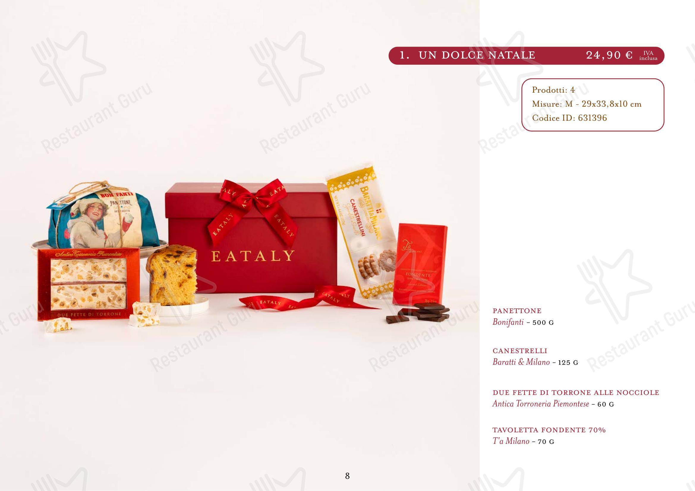 Menu bar per Eataly Torino Lingotto ristorante