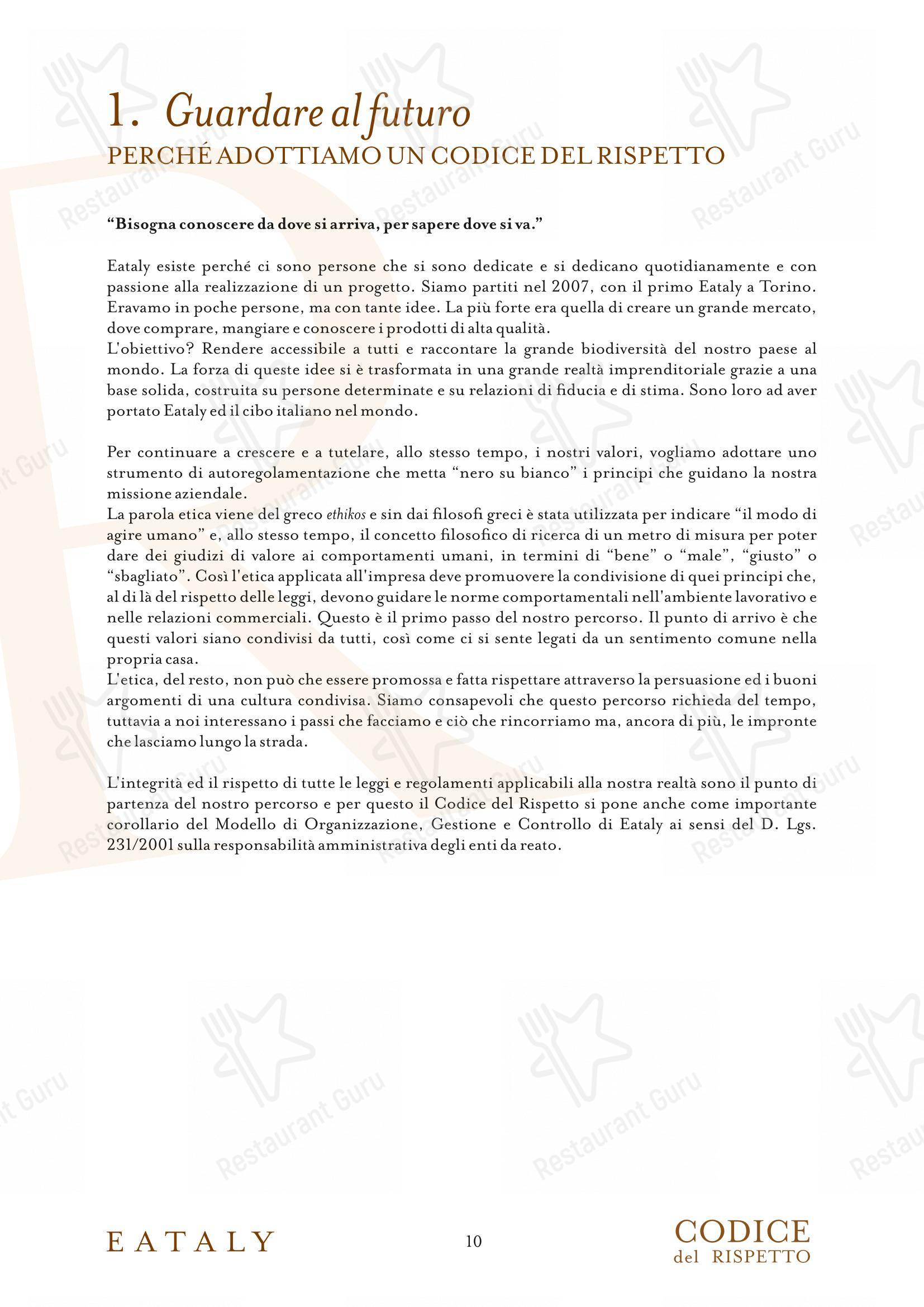 Eataly Torino Lingotto in Torino - Menu