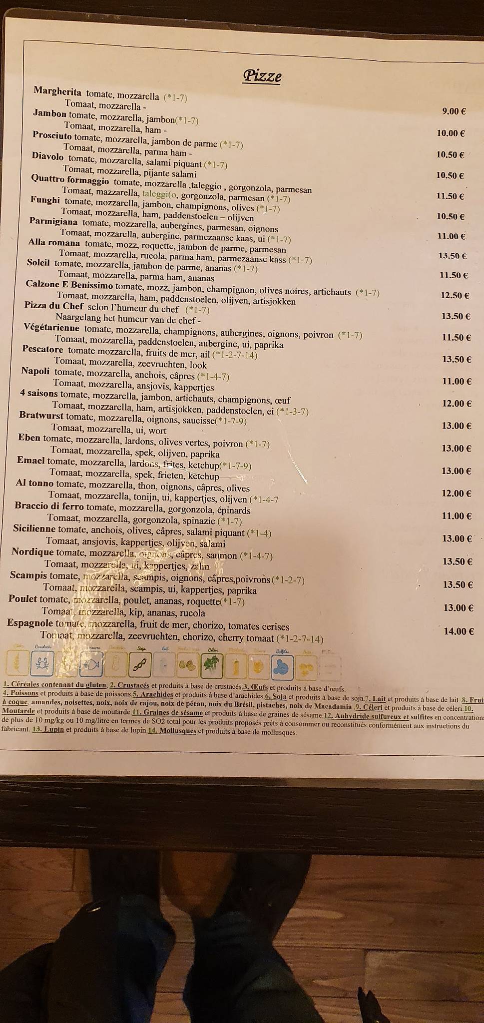 Menu de Ebenissimo
