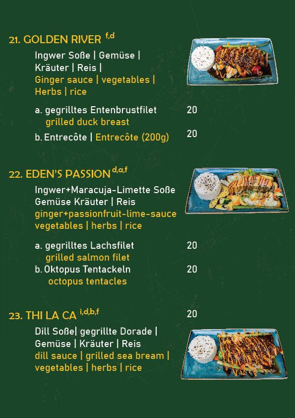 Menu de Eden
