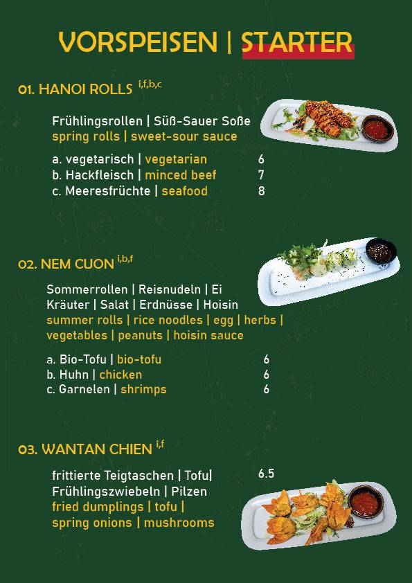 Menu de Eden