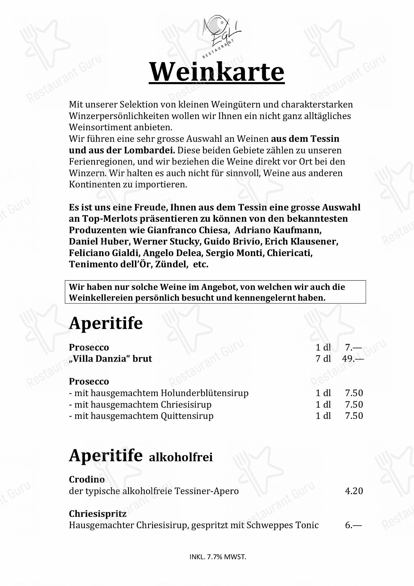 Boronia Catering Menu Pack per Restaurant Egli in Gossau